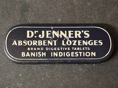 Antike Vintage kleine Dr Jenner s saugfähige Rauschtabletten Dose leer 