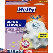 Ultra Strong 13 Gallon Kitchen Trash Bags Odor Control Drawstring 80 Count New