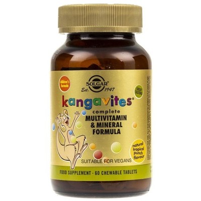 Solgar Kangavites Kindervitamine, tropischer Geschmack - 60 Lutschtabletten
