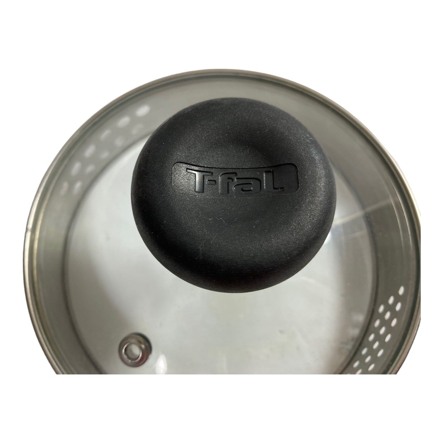 TFal Vented 5.5 Inch Strainer Replacement Lid Stainless Steel & Glass