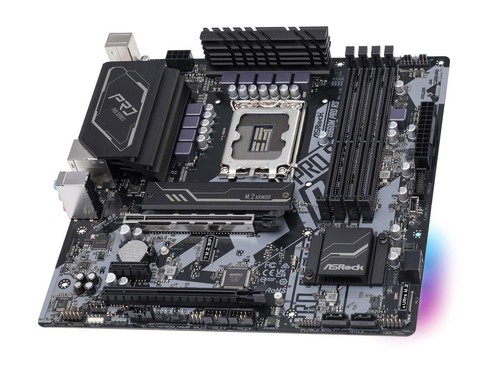 ASRock B660M PRO RS LGA 1700 Intel SATA 6Gb/s DDR4 Micro ATX Motherboard - Picture 4 of 9