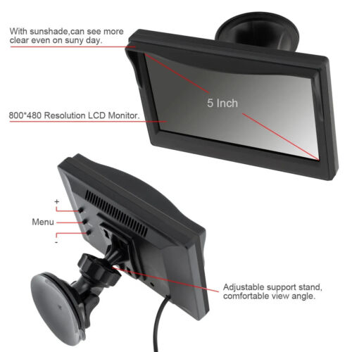 5" Rear View Monitor Truck Caravan Motorhome 4Pin CCD Parking Backup Camera Kit - Picture 11 of 24