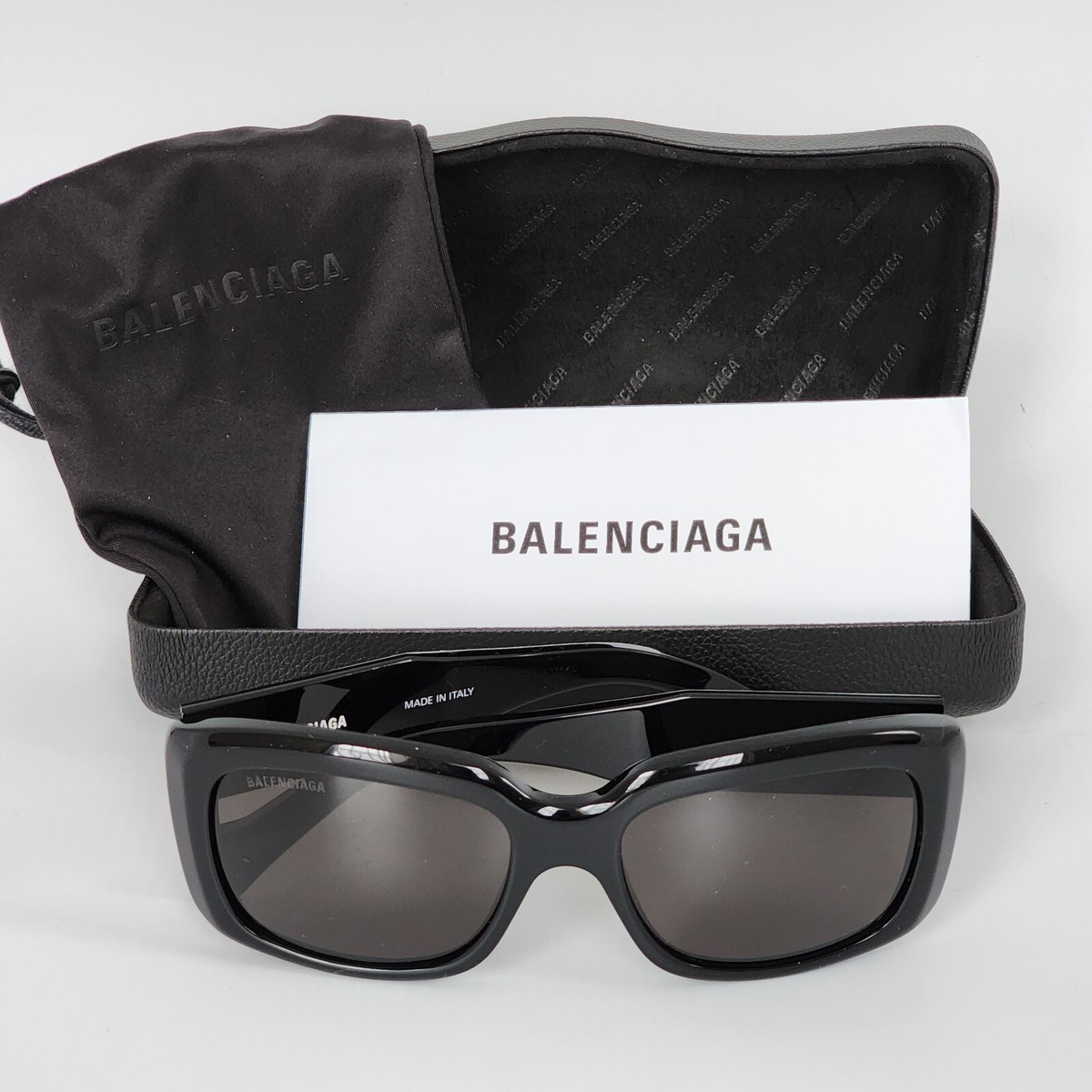 ?BALENCIAGA PARIS Rectangular Unisex Sunglasses BB0072S 001 