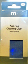 Anti-Fog Lens Cleaning Cloth Reusable Value 3-Pack Blue