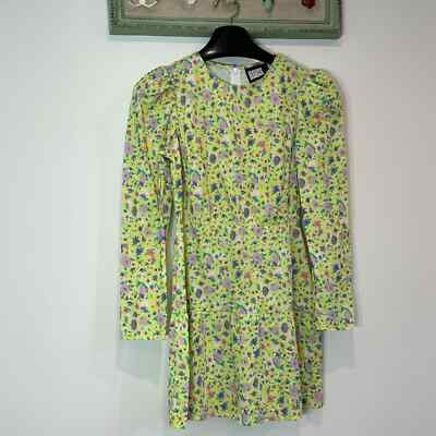 reclaimed vintage mini dress Reclaimed Vintage mini tea dress with floral placement