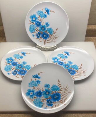 KITCHEN 4 MCM TEXAS WARE MELMAC MELAMINE TURQUOISE TEAL CARNATION