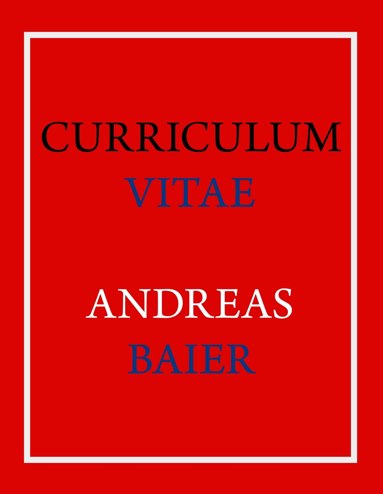 Thumbnail - Curriculum Vitae - Andreas Baier Andreas Baier
