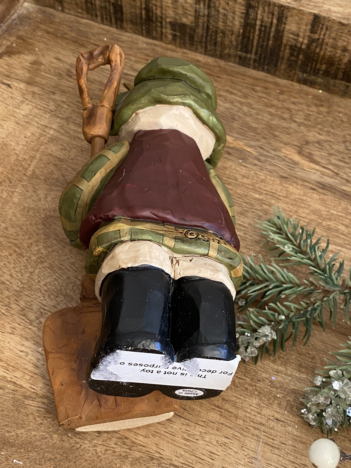 Blossom Bucket Winter Christmas Snow Woman Lady Figurine Shovel Baby Suzi