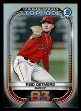 2021 BOWMAN SCOUT'S TOP 100 REFRACTOR #BTP-83 REID DETMERS NMMT