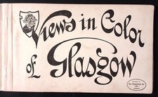 Views in Color of Glasgow c1890s Pictorial Scotland Souvenir Photo Book 12 pics