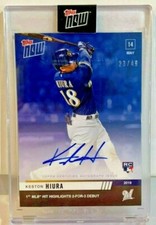 Keston Hiura 2019 Topps Now MLB #227 RC Autograph Auto BLUE #'d 23/49 - BREWERS