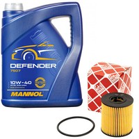 MotoröL Set 10W-40 5 Liter + ÖLfilter 32103 FüR Citroen C5 C8 Peugeot 407 2.0