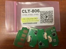 4 Toner Chip for Samsung MultiXpress X7400, X7500, X7600, KCMY 806S Refill (806)