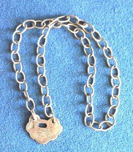 Antique Chinese Calligraphy Character Hallmarked Sterling Silver Pendant Chain
