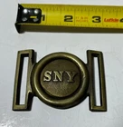 Civil War State of New York "SNY" Two Piece Brass  Buckle Rep
