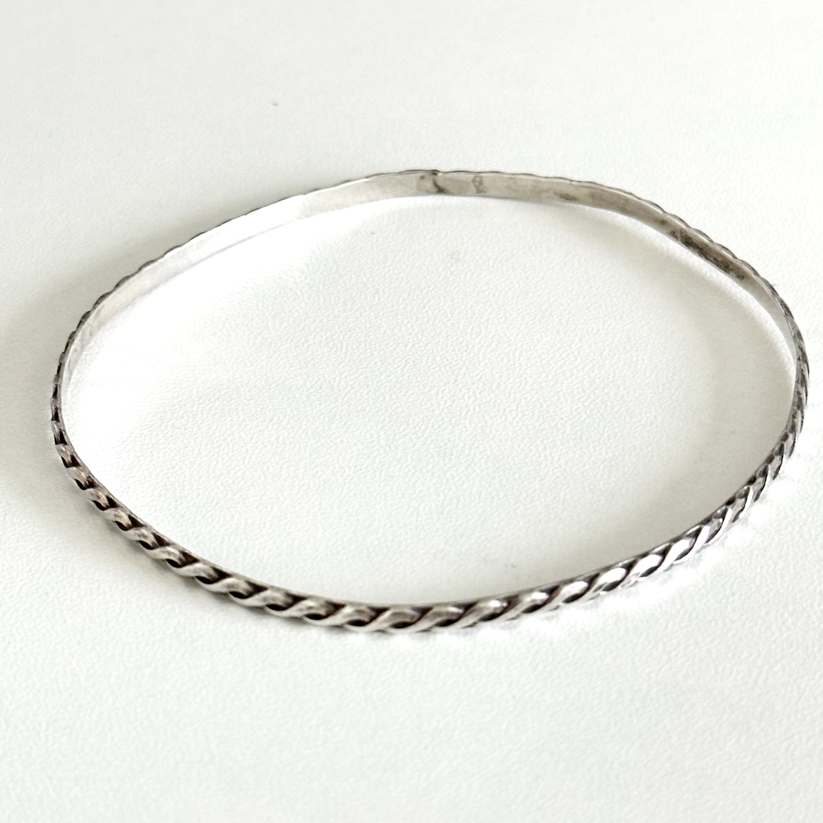 Vintage 925 Sterling Silver Interlocking Twist Design Stack