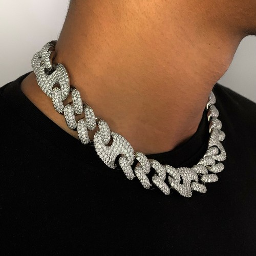 Iced Cuban Link Out VVS Diamond Chain 