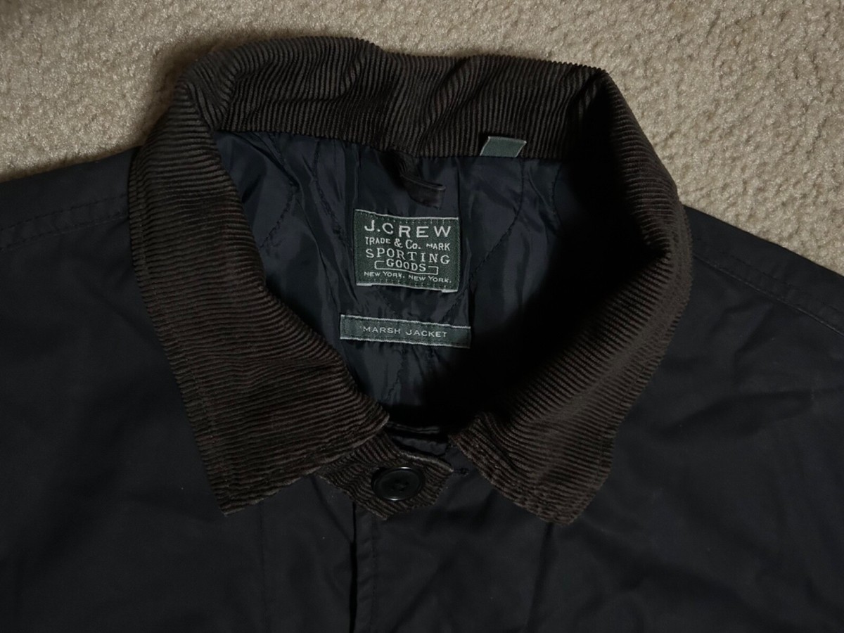 J Crew Chore Marsh Jacket Barn wax Quilt Lined Mens MEDIUM coat