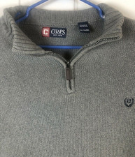 Chaps Gray 1/4 Zip Pullover Top Shirt Size XXL Mens - Nice Pullover