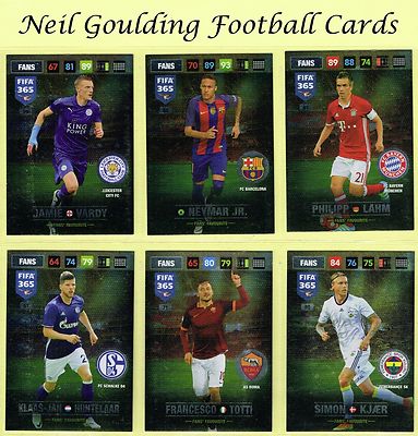 Panini Adrenalyn XL 2016-17   FIFA 365 2017 - FANS FAVORITE   Nordic #46 bis #81