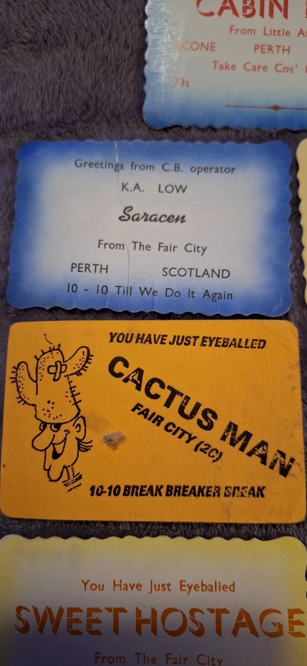 CB Radio Cards, QSL Cards, Job Lot Of 7, From Perth, Scotland. - Image 4 of 4