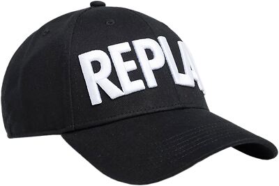Replay Ax4308.000 Heavy Cotton Twilled Cotton Caps In Black