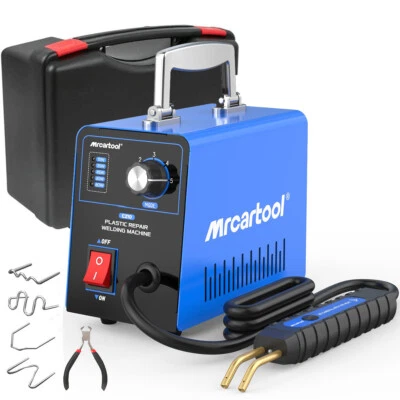MRCARTOOL Kit riparazione plastica paraurti auto saldatrice plastica + 600 chiodi di saldatura