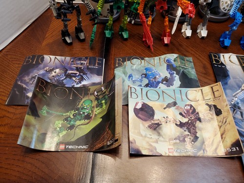 2001 Lego Bionicle ORIGINAL Toa Mata 8531 - 8536 Canister Manual Complete Sets - Picture 2 of 21