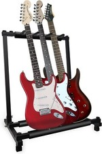Zenison Multi Guitar Stand Guitar Rack Padded Folding Design Holds 3 Guitars