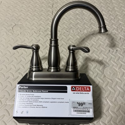 Delta Porter Centerset Brushed Nickel Bathroom Faucet 25984LF-BN ECO ...