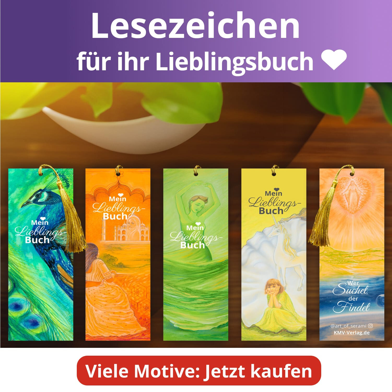 ❤️ Buch Lesezeichen Kunst Motive UV-Schutz Geschenk Marker für Bestseller NEU