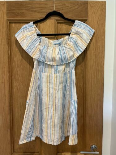 Reformation Greyson Smocked Linen Mini Dress | eBay UK