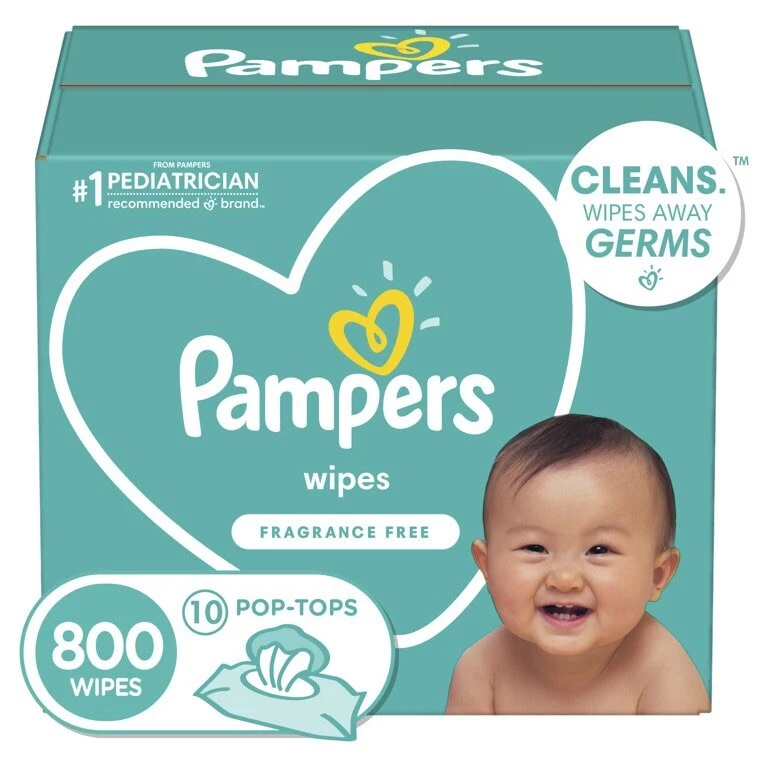 Baby Wipes, Pampers Baby Diaper Wipes, Hypoallergenic and Unscented 800 Ct
