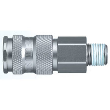 5 X Pneumatic Quick Connect Coupling, BSPP 1/4 in Male 23mm Male Thread (m28)