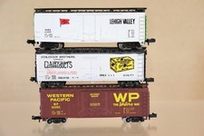 Atlas Con-Cor n Spur Rake Of 3 Lehigh Valley Schlosser Wp Box Car Waggon Auf