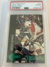 1992-93 Parkhurst Emerald Ice Keith Jones #427 Rookie RC PSA 8