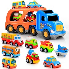 9 Pack Cars Toys for 2 3 4 5 Years Old Toddlers Boys & Girls Gift, Big Transp...
