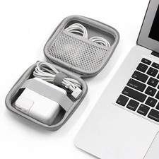 Portable Earphone Storage Pouch Leather Cable Organizer Case