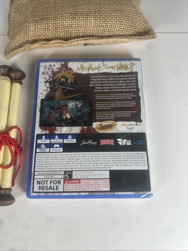 Shadow Warrior 2 PS4 Special Reserve Games Sony PlayStation 4 W/ Bag And Scroll - Image 4 of 4