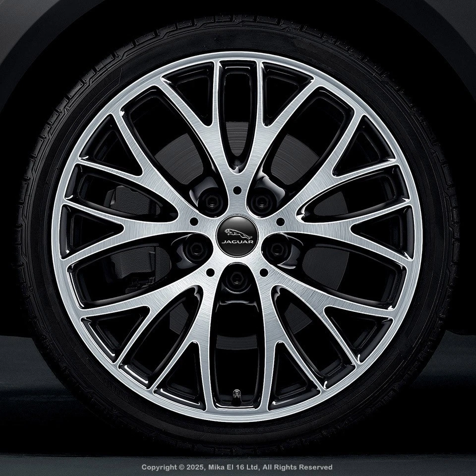 Jaguar Decals Set of 4 3D Gel Silicone Center Wheel Caps Stickers - Image 2 of 3