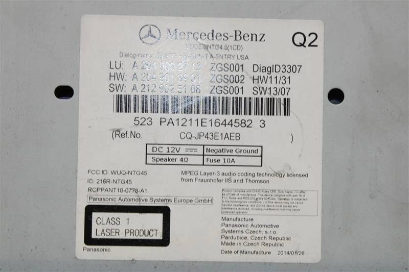 RADIO MERCEDES-BENZ GLK250 GLK350 2014 14 2049002713 1359485 Foto 2 de 4