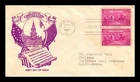 Dr Jim Stamps FDC Constitution Sesquicentennial Pair W F Nardone Cachet