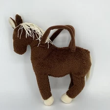 Vintage North American Bear Co Handbag Plush Pony Horse Brown 90s K2549 Kids
