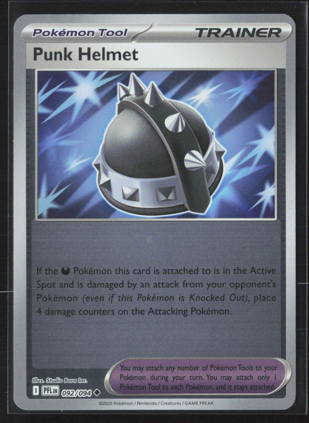 092/094 Punk Helmet - Phantasmal Flames - Reverse Holo NM Pokemon Trainer Tool