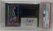 JA MORANT 2019 PANINI ONE AND ONE ROOKIE PREMIUM PATCH AUTO #02/99 PSA 9 RPA SSP