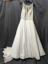 Allure Romance Wedding Gown Ivory/Nude/Silver Style 3112 Sz 18 NWT $1450