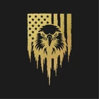 Distressed American Bald eagle flag Decal American USA Flag Sticker