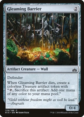 Gleaming Barrier (178) Rivals of Ixalan RIX MTG Magic