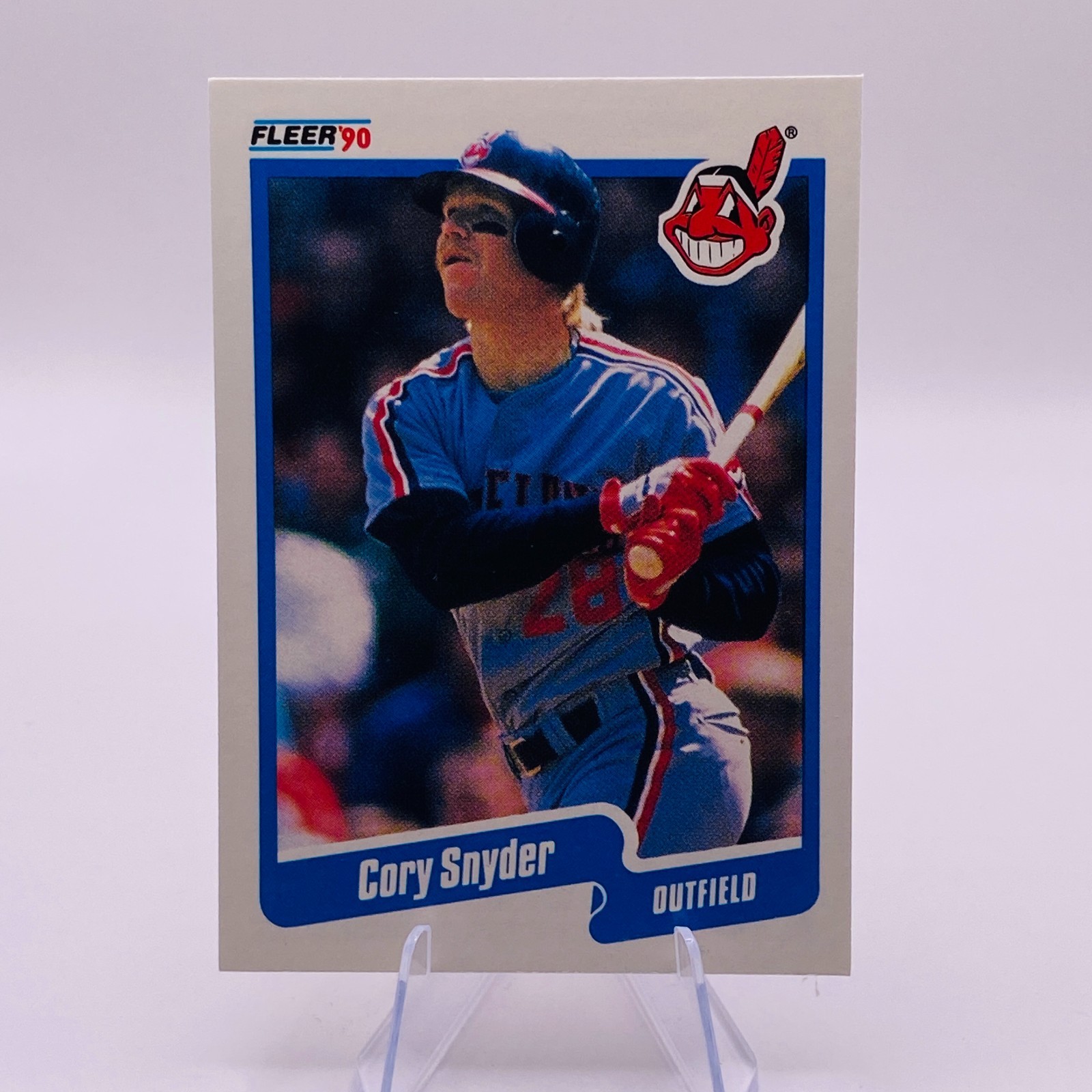 Cory Snyder 1990 Fleer #502 Cleveland Guardians Card MLB Baseball 