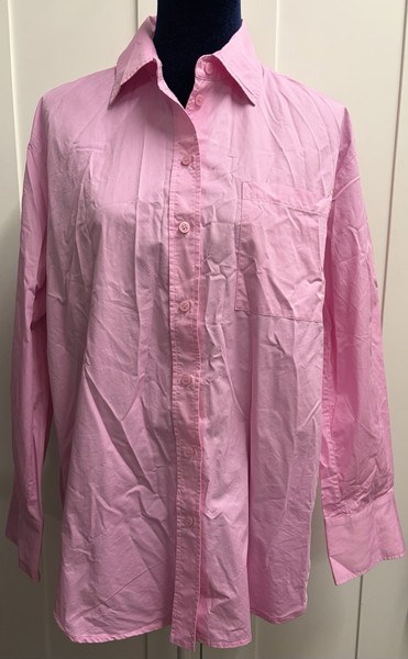Witchery Pink Long Sleeve Relaxed Fit Ladies Blouse Size 10